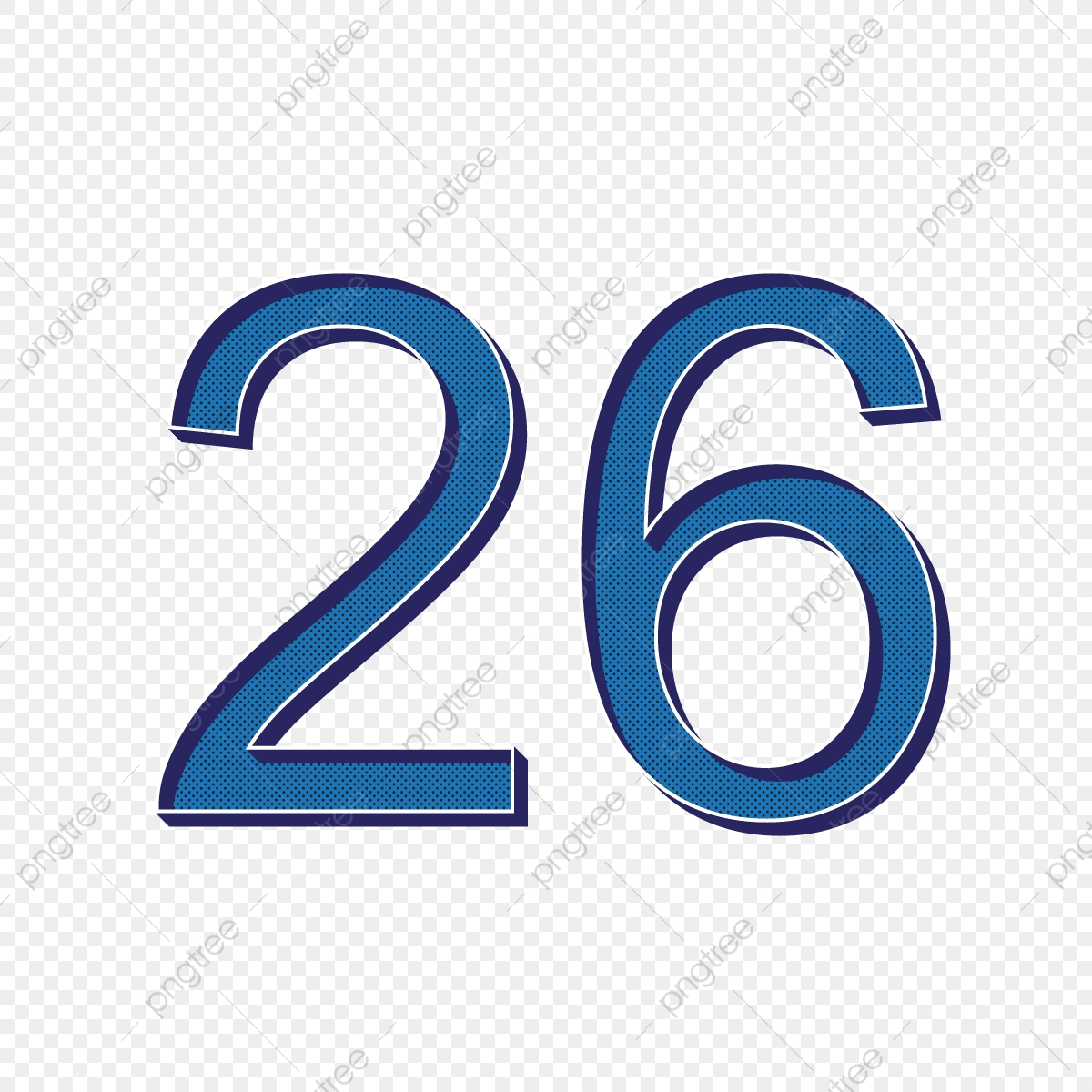 pngtree d rendering of numebr 26 with transparent backgroud editable image couint png image 6093987