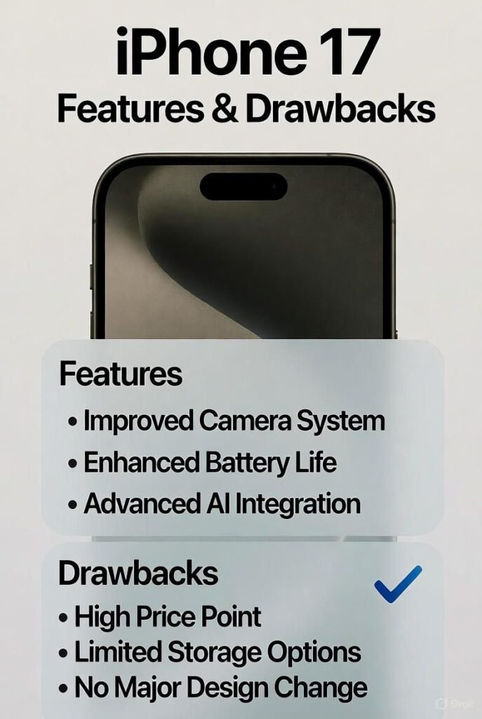 مراجعة Iphone 17 بجميع فئاته: المميزات والعيوب بعد تجربة المستخدمين 2 Grok image 989f4x6966216448177321751