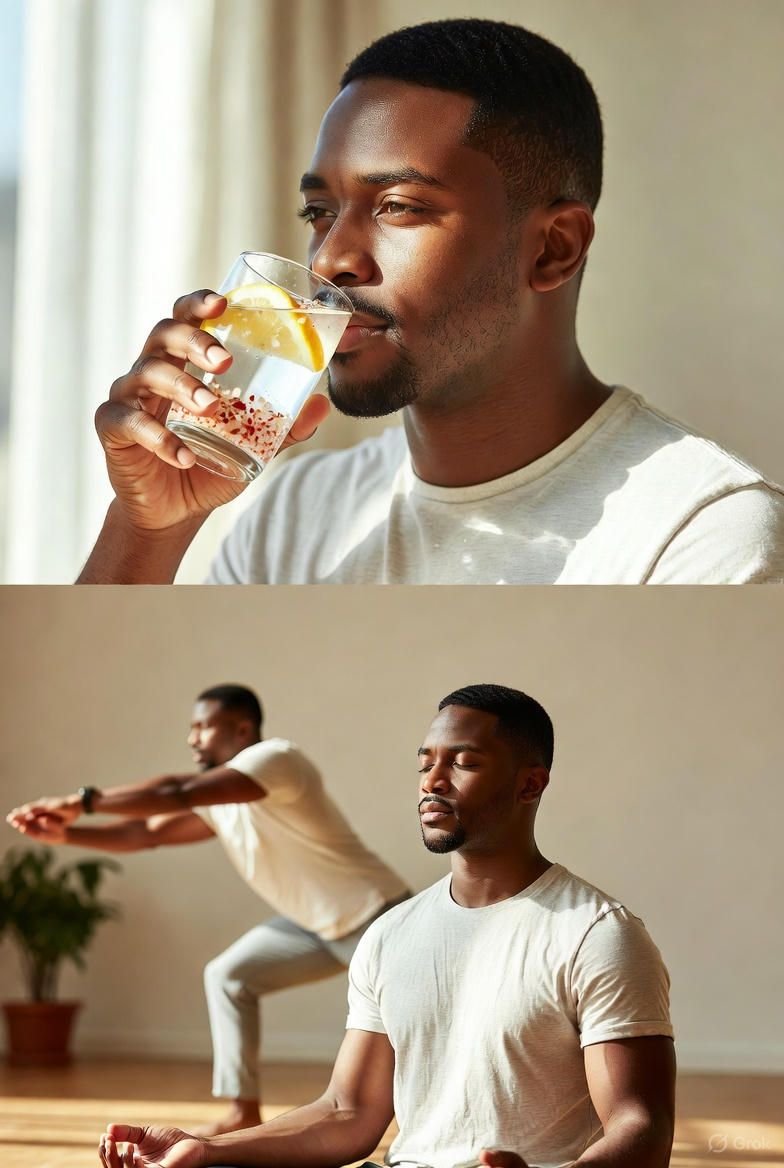 روتين صباحي صحي لعام 2025: كيف تبدأ يومك بطاقة عالية وتركيز قوي وصحة نفسية ممتازة 9 grok image u5tpfv4294855983438509627