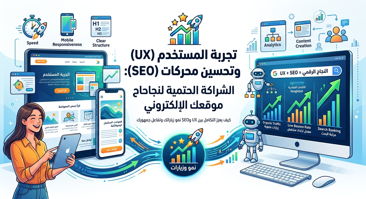 تجربة المستخدم (UX) وتحسين محركات البحث (SEO): الشراكة الحتمية لنجاح أي موقع إلكتروني 4 1779223423063